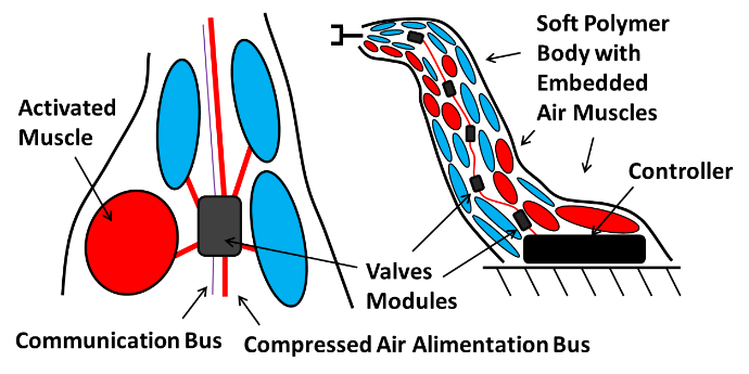 Control laws for binary robots